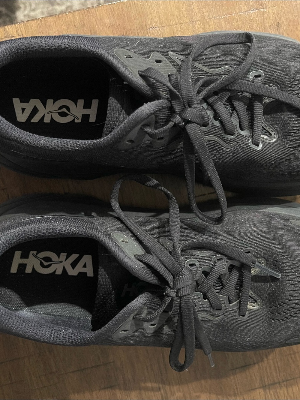Hoka Womens Black Athletic Running Shoes